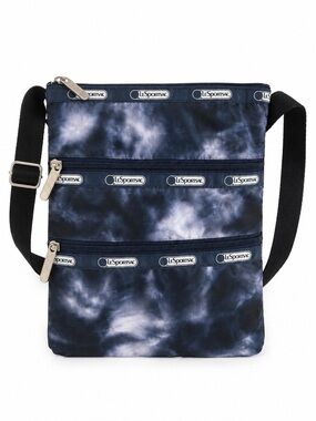 LeSportsac Classic 3-ZIP CROSSBODY Bag in Tie-Dye Blue